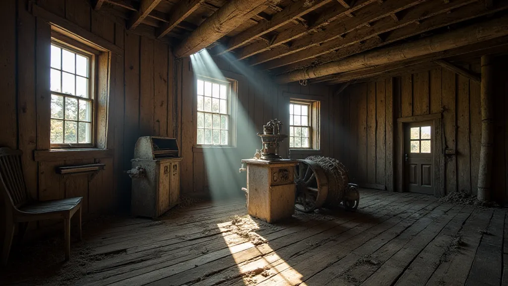 Interior of an abandoned grain mill