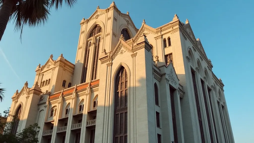 Exterior view of a preserved Art Deco building