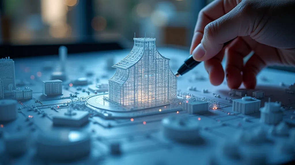 Architectural model displayed on a computer screen