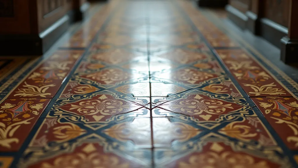Beautifully restored encaustic tile floor