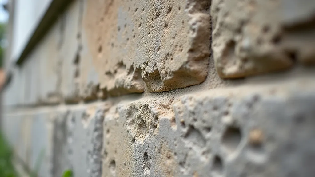 Detailed view of weathered limestone