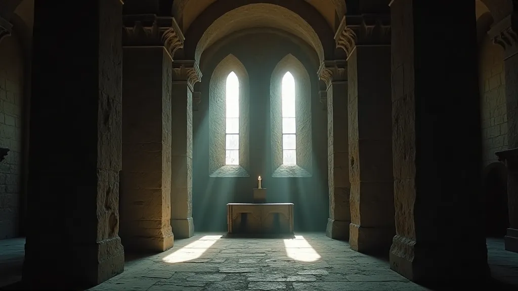 Interior of a Romanesque church