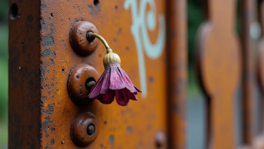 Rusted iron gate