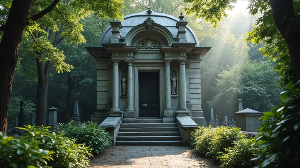 Victorian mausoleum exterior