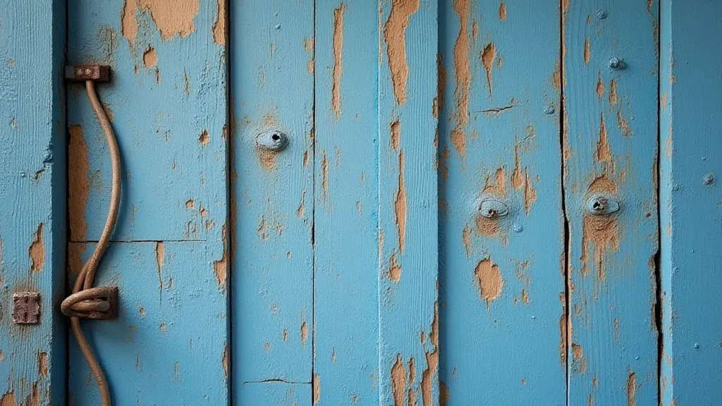 Weathered wooden door